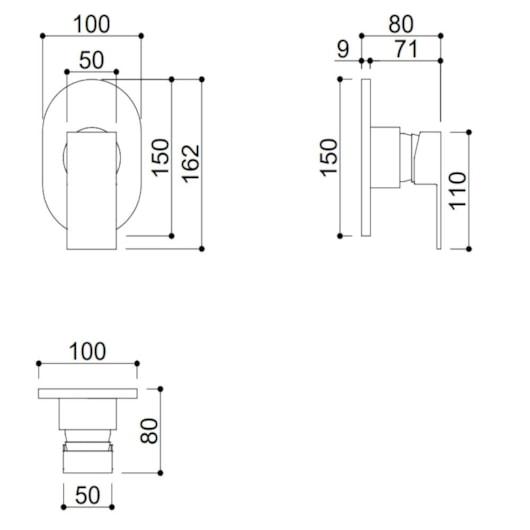 Acabamento De Misturador Para Ducha Higiênica Flexível  Deca Kr260 4984-Cromado Kromma - Imagem principal - 4021a8a3-aec2-420d-b65d-ae7f7b843e89
