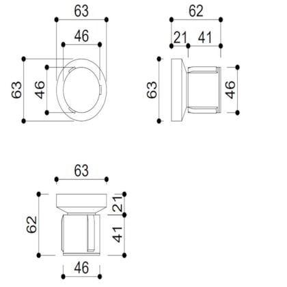 Acabamento De Registro De Pressão E Gaveta Para Base Deca E Meber Kr191 Onix Matte Kromma