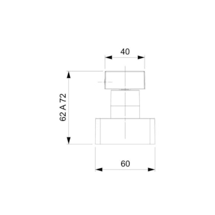 Acabamento De Registro Para Base Deca 1/2 3/4 1 Virtus Matte Black  Roca