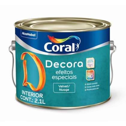 Acabamento Decorativo Decora Efeito Aveludado Branco 2.1l Coral