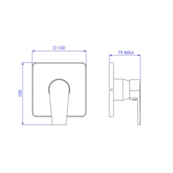 Acabamento Misturador Monocomando Ducha Higiênica Alta E Baixa Pressão Level Red Gold Deca