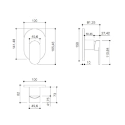 Acabamento Misturador Monocomando Para Ducha Higiênica Base Deca Kr7804 Dourado Kromma