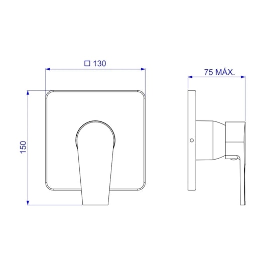 Acabamento Misturador Monocomando Para Ducha Higiênica Level Alta E Baixa Pressão Cromado Deca - Imagem principal - e514a696-fbe1-4646-83a5-369cca57d2e9