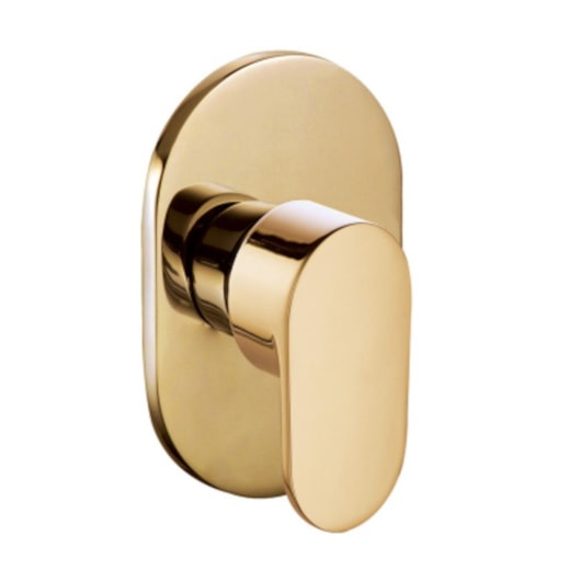 Acabamento Misturador Para Chuveiro E Ducha Higiênica Docol Kr7801 Dourado Kromma 4cm - Imagem principal - d134f7da-1c51-4883-956f-e432c752a7d9