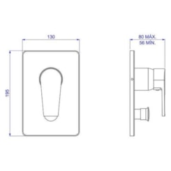 Acabamento Misturador Para Monocomando De Ducha Higiênica e Banheira Level Gl26 Red Gold Deca