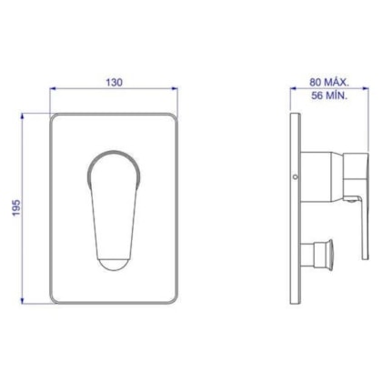 Acabamento Misturador Para Monocomando De Ducha Higiênica e Banheira Level Gl26 Red Gold Deca