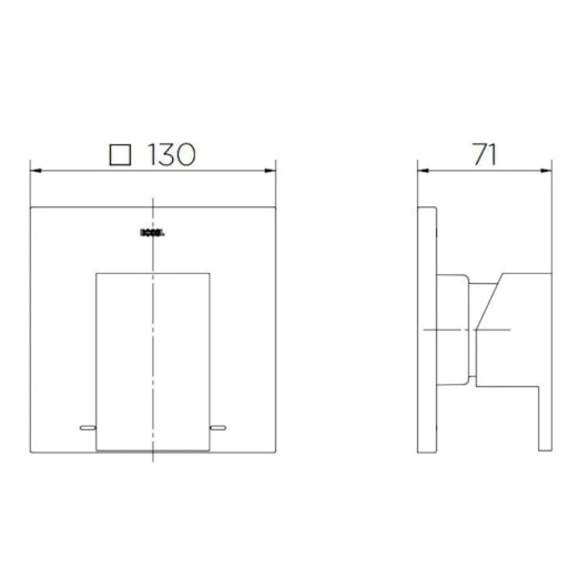 Acabamento Monocomando Para Chuveiro Alta Vazão 3/4 Edge Ouro Polido Docol - Imagem principal - b5646616-554b-4383-ac1a-4be2bbaf1c2a