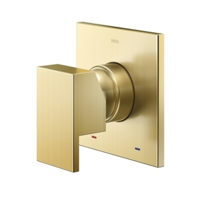 Acabamento Monocomando Para Chuveiro E Ducha Higiênica 1/2'' New Edge/Minima Ouro Escovado Docol