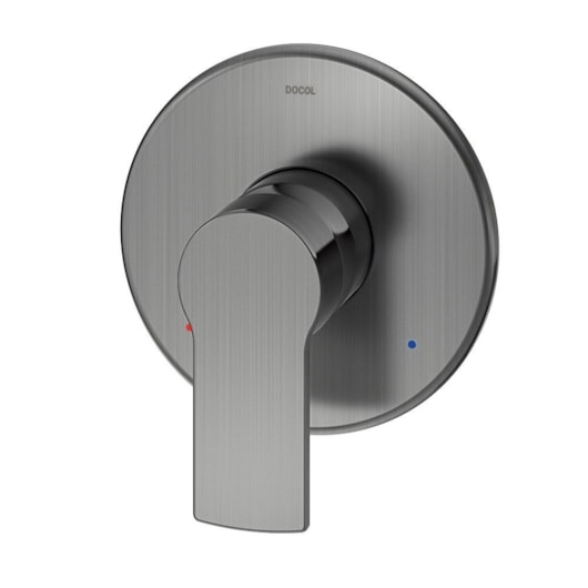 Acabamento Monocomando Para Chuveiro E Ducha Higiênica Argon Grafite Escovado Docol - Imagem principal - b206a359-b287-46f4-bafd-cc0dbeafbf6a