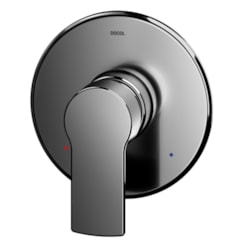 Acabamento Monocomando Para Chuveiro E Ducha Higiênica Argon Grafite Polido Docol