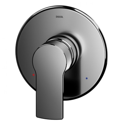 Acabamento Monocomando Para Chuveiro E Ducha Higiênica Argon Grafite Polido Docol