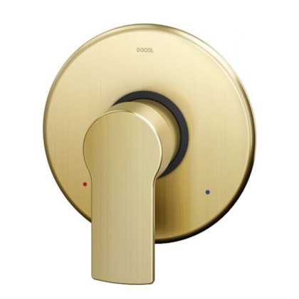 Acabamento Monocomando Para Chuveiro E Ducha Higiênica Base Deca Argon Ouro Escovado Docol