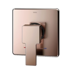 Acabamento Monocomando Para Chuveiro E Ducha Higiênica Base Deca Edge Cobre Polido Docol