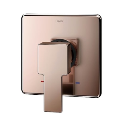 Acabamento Monocomando Para Chuveiro E Ducha Higiênica Base Deca Edge Cobre Polido Docol