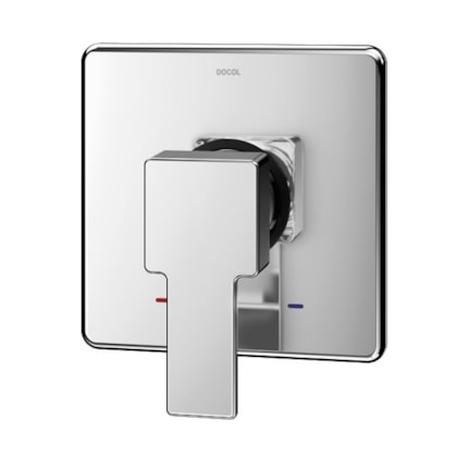 Acabamento Monocomando Para Chuveiro E Ducha Higiênica Base Deca Edge Cromada Docol