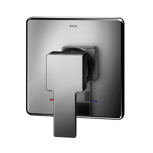 Acabamento Monocomando Para Chuveiro E Ducha Higiênica Base Deca Edge Grafite Polido Docol - Imagem principal - 0b83f7d9-ff69-4bc4-b187-216f7b43d7bf