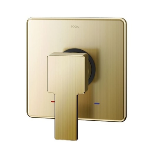 Acabamento Monocomando Para Chuveiro E Ducha Higiênica Base Deca Edge Ouro Escovado Docol - Imagem principal - 9394b37c-23f7-42bf-9e37-0321bc22c878