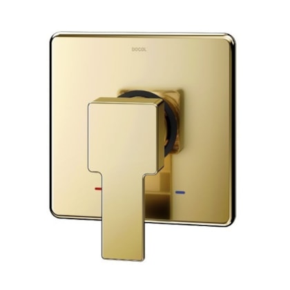 Acabamento Monocomando Para Chuveiro E Ducha Higiênica Base Deca Edge Ouro Polido Docol
