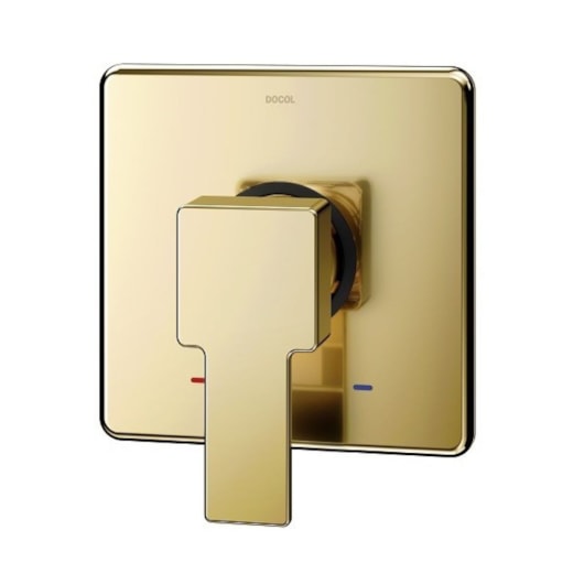 Acabamento Monocomando Para Chuveiro E Ducha Higiênica Base Deca Edge Ouro Polido Docol - Imagem principal - b11a159d-92f5-422f-929d-59a3f2b356fa