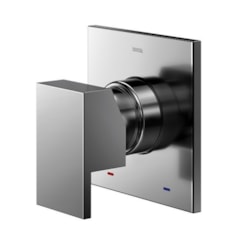 Acabamento Monocomando Para Chuveiro E Ducha Higiênica New Edge/mínima Grafite Polido Docol