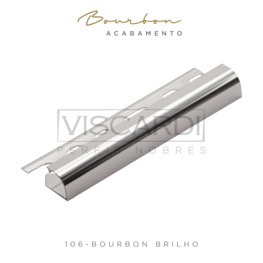Acabamento P/ Parede Bourbon 106 Cromado Brilho Alumínio Anodizado Viscardi - Imagem principal - 46eea0fe-ab24-4561-9875-3a512db112e0