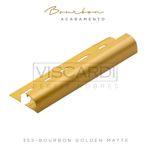 Acabamento P/ Parede Bourbon 355 Golden Matte Alumínio Anodizado Viscardi - Imagem principal - 5e293530-b70b-4d66-9a57-3d057293234d