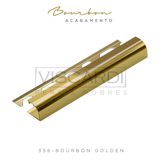 Acabamento P/ Parede Bourbon 356 Golden Alumínio Anodizado Viscardi - Imagem principal - 9831f978-ea35-4b16-91eb-7c1a0d146d2d