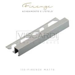 Acabamento P/ Parede Firenze 110 Cromado Matte Alumínio Anodizado Viscardi