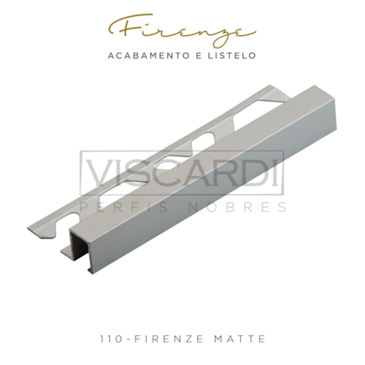 Acabamento P/ Parede Firenze 110 Cromado Matte Alumínio Anodizado Viscardi - Imagem principal - 8feced41-1bcf-4090-8963-b05f9eac8b95