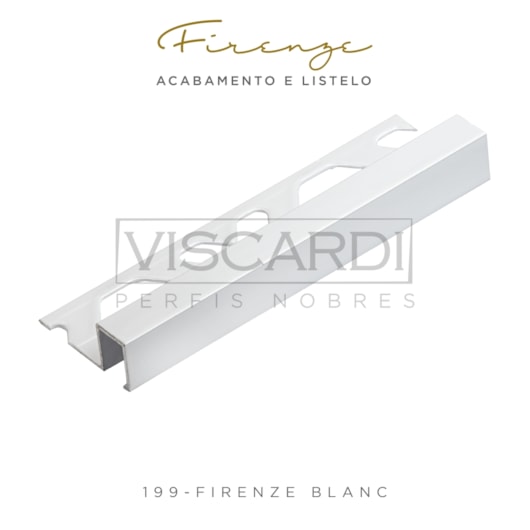 Acabamento P/ Parede Firenze 199 Blanc Brilho Pintura Eletrostática Viscardi - Imagem principal - c0a5ae07-a6c2-43bb-be3c-1c545c0f48d4