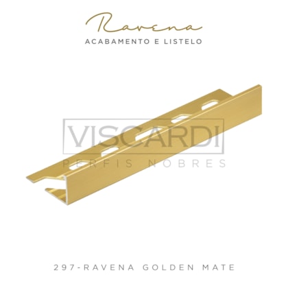 Acabamento P/ Parede Ravena 297 Golden Matte Alumínio Anodizado Viscardi