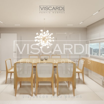 Acabamento P/ Piso/Parede Decor 219 Inox Brilho Aço Inox 304 Viscardi