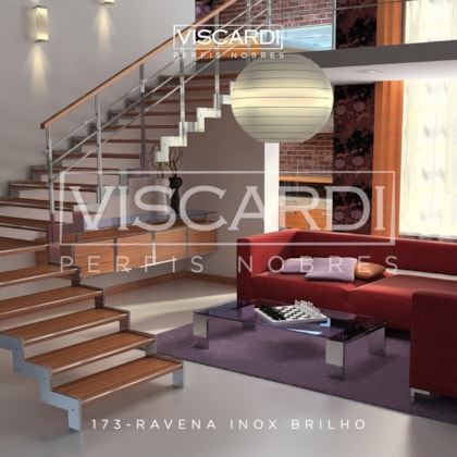 Acabamento P/ Piso/Parede Ravena 173 Inox Brilho Aço Inox 304 Viscardi