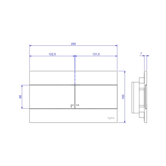 Acabamento Para Caixa De Descarga Embutida Hydra Slim Duo Dynamic White Deca - Imagem principal - adb2e6ff-abfc-452d-b58e-1fd9e227d26a