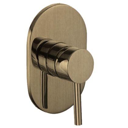 Acabamento Para Misturador De Chuveiro Base Deca  Dourado Escovado Drop