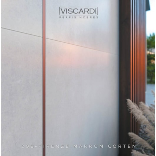 Acabamento Para Parede Firenze 208 Marrom Corten Pintura Eletrostática Viscardi - Imagem principal - 1b32f9da-fac9-4e56-b205-e38739eaa292