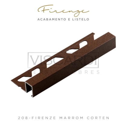 Acabamento Para Parede Firenze 208 Marrom Corten Pintura Eletrostática Viscardi