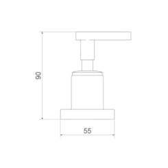 Acabamento para Registro 1/2'', 3/4'' e 1'' Athena Slim Preto Matte Meber