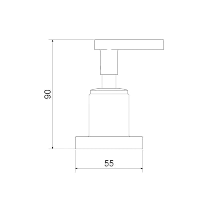 Acabamento para Registro 1/2'', 3/4'' e 1'' Athena Slim Preto Matte Meber
