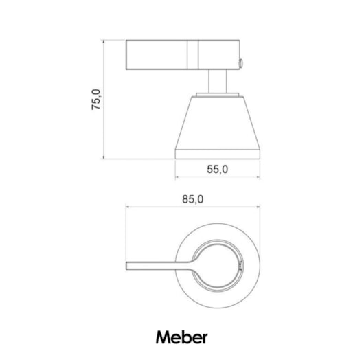 Acabamento para Registro 1/2, 3/4 e 1 Atria Preto Matte Meber - Imagem principal - e4d20669-e975-4494-ad2b-cf575c450cb9