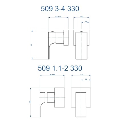 Acabamento Para Registro Base Deca 1.1/2 Retta 330 509 Doro Vecchio Fani