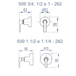 Acabamento Para Registro Base Deca E Similares 509 Tunis Clássica 262 3/4 Doro Vecchio Fani