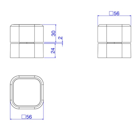 Acabamento para Registro de Gaveta 1/2, 3/4 e 1 Quadrado You Black Matte Deca - Imagem principal - 6b3d6627-d8ac-40da-bb48-9bc3bc804b19
