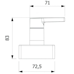 Acabamento para Registro de Gaveta e Pressão Base Deca 1.1/4 1.1/2 Insignia Cromado Roca