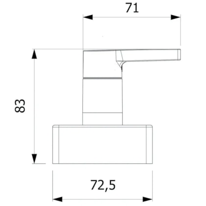 Acabamento para Registro de Gaveta e Pressão Base Deca 1.1/4 1.1/2 Insignia Cromado Roca