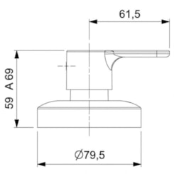 Acabamento para Registro de Gaveta e Pressão Base Deca 1.1/4 1.1/2 L20 Cromado Roca