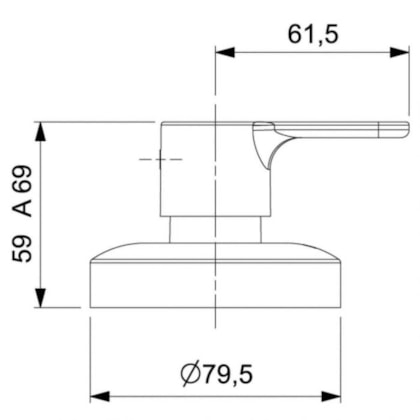 Acabamento para Registro de Gaveta e Pressão Base Deca 1.1/4 1.1/2 L20 Cromado Roca