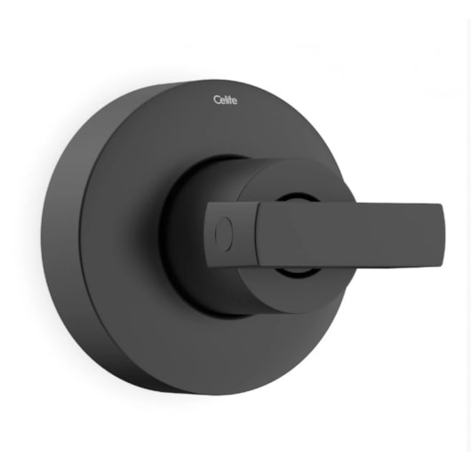 Acabamento para Registro de Gaveta e Pressão Base Deca 1/2 3/4 1 Flow Preto Matte Celite - Imagem principal - 50f943f9-e1b5-4be7-bfcf-3ee675246c10