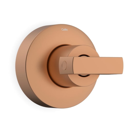 Acabamento para Registro de Gaveta e Pressão Base Deca 1/2 3/4 1 Flow Rose Gold Matte Celite - Imagem principal - 833e59d7-c5d6-40ad-9ef7-582220a4aa0b