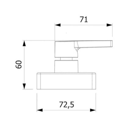 Acabamento para Registro de Gaveta e Pressão Base Docol 1.1/4 1.1/2 Insignia Cromado Roca